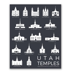 Utah Temples Poster - 5 Designs utah temples poster, utah temples, chalkboard temples, utah temples chalkboard, chalkboard utah temples, chalkboard