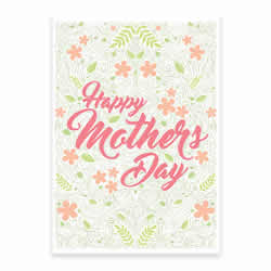 Mothers Day Card - Flowers - Digital Download free mothers day card, printable mothers day card, flowery mothers day card