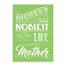 Mother's Day Card - Green - Digital Download