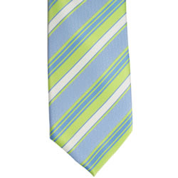 Boys Adjustable Green Stripe CTR Tie 