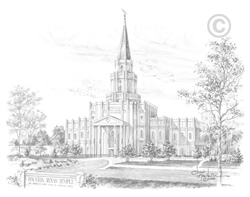Houston Texas Temple - Sketch 