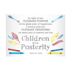 Children &amp; Our Posterity Oaks Quote - Digital Download