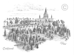 Oakland California Temple - Sketch 