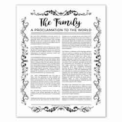Organic Family Proclamation - Digital Download