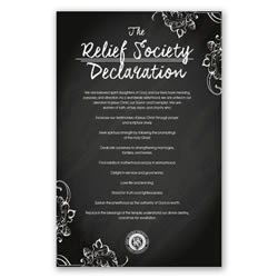 Relief Society Declaration - Chalkboard - Digital Download