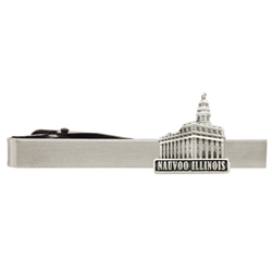 Nauvoo Illinois Temple Tie Bar - Silver 