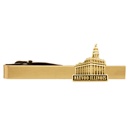 Nauvoo Illinois Temple Tie Bar - Gold 