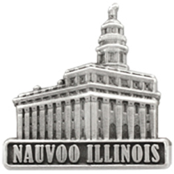 Nauvoo Illinois Temple Pin - Silver