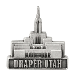Draper Utah Temple Pin - Silver