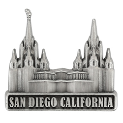 San Diego Temple Pin - Silver 