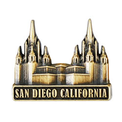 San Diego Temple Pin - Gold