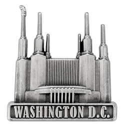 Washington D.C. Temple Pin - Silver