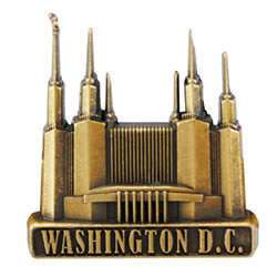 Washington D.C. Temple Pin - Gold