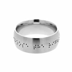Braille Choose the Right Ring - Wide Braille CTR Ring