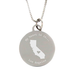 My Heart Is In State Necklace 