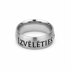 Latvian Choose the Right Ring - Wide Latvian CTR Ring