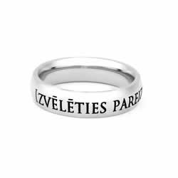 Latvian Choose the Right Ring - Narrow Latvian CTR Ring