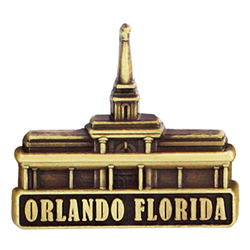 Orlando Florida Temple Pin - Gold