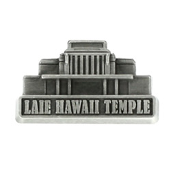 Laie Hawaii Temple Pin - Silver
